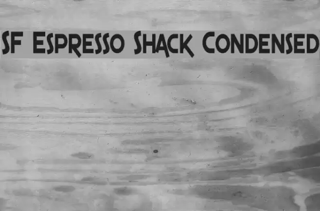 SF Espresso Shack Condensed Fuentes examples