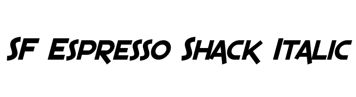 SF Espresso Shack Italic  Frei Schriftart Herunterladen