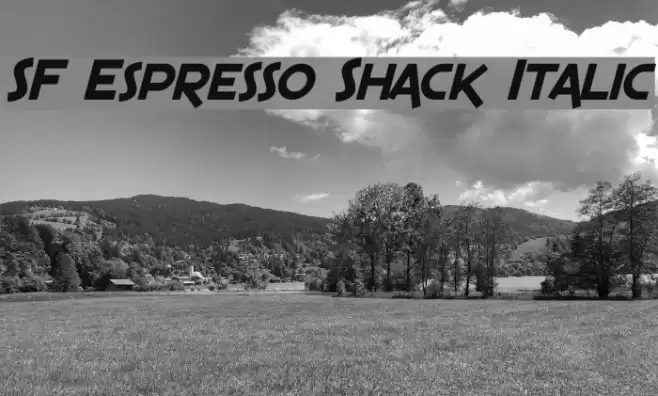 SF Espresso Shack Italic Font examples