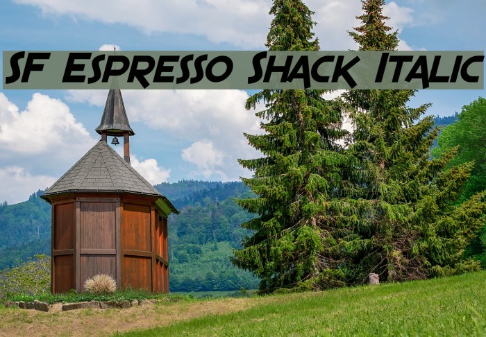 SF Espresso Shack Italic Font examples