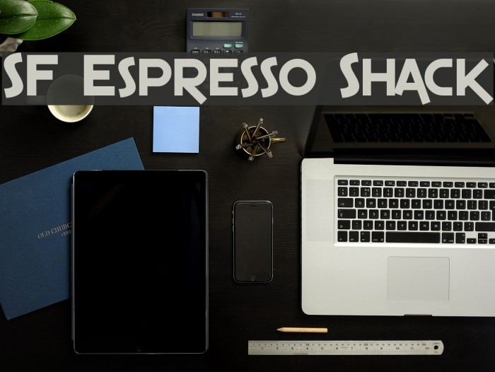 SF Espresso Shack Font examples