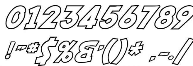 SF Fedora Outline Font OTHER CHARS