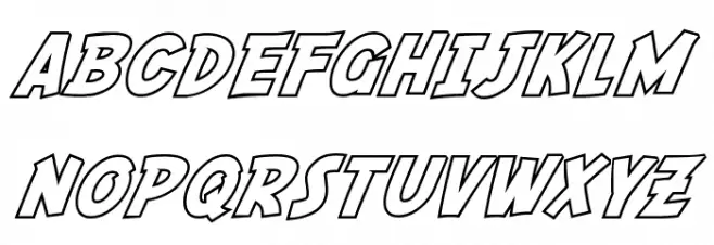 SF Fedora Outline 字体 大写