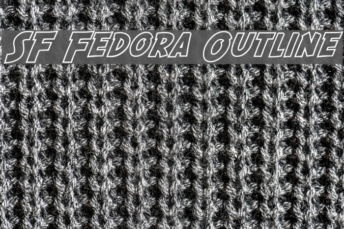 SF Fedora Outline Font examples