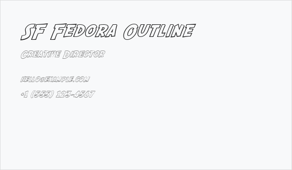 SF Fedora Outline Business Card