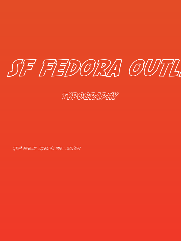 SF Fedora Outline Poster