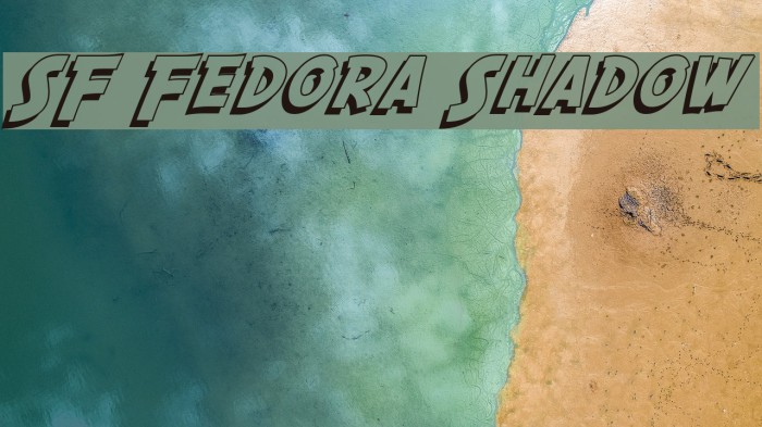 SF Fedora Shadow Font examples