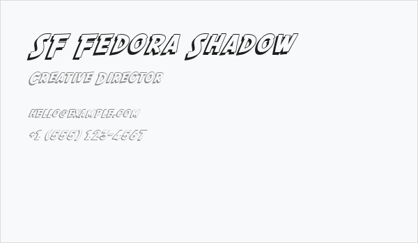 SF Fedora Shadow Business Card