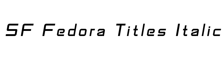 SF Fedora Titles Italic  Free Fonts Download