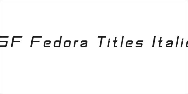 SF Fedora Titles Italic Logo