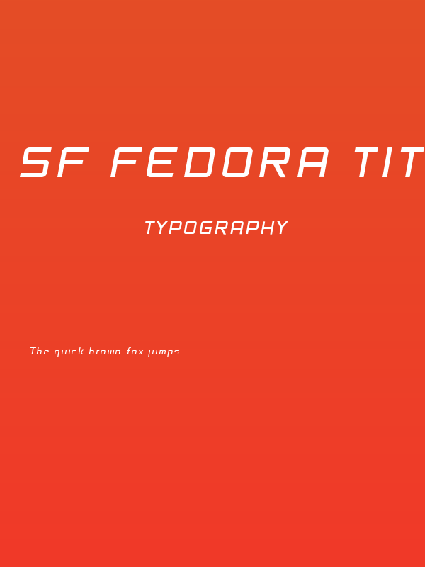 SF Fedora Titles Italic Poster