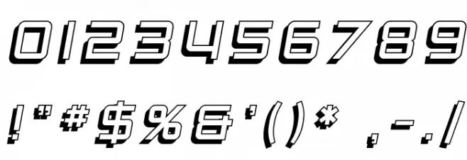 SF Fedora Titles Shadow Italic Font OTHER CHARS