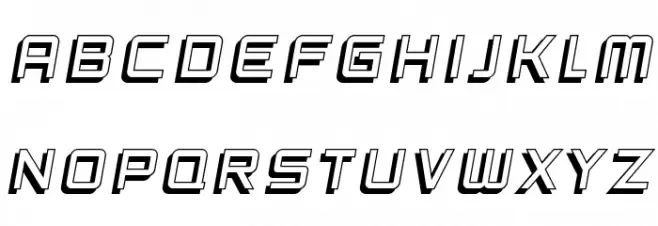 SF Fedora Titles Shadow Italic Schriftart Groß
