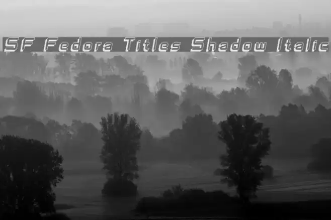 SF Fedora Titles Shadow Italic Font examples