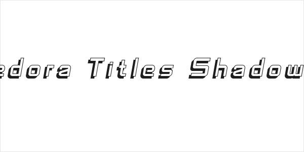 SF Fedora Titles Shadow Italic Logo