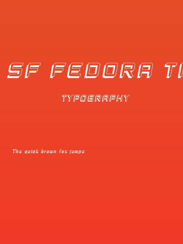 SF Fedora Titles Shadow Italic Poster