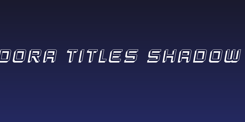 SF Fedora Titles Shadow Italic Social Header
