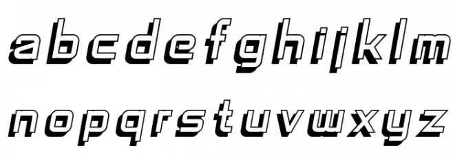 SF Fedora Titles Shadow Italic फ़ॉन्ट लोअरकेस
