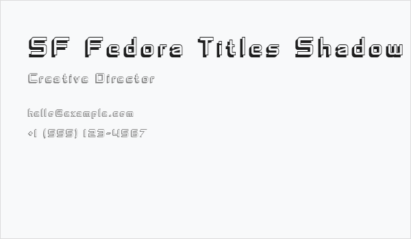 SF Fedora Titles Shadow Business Card