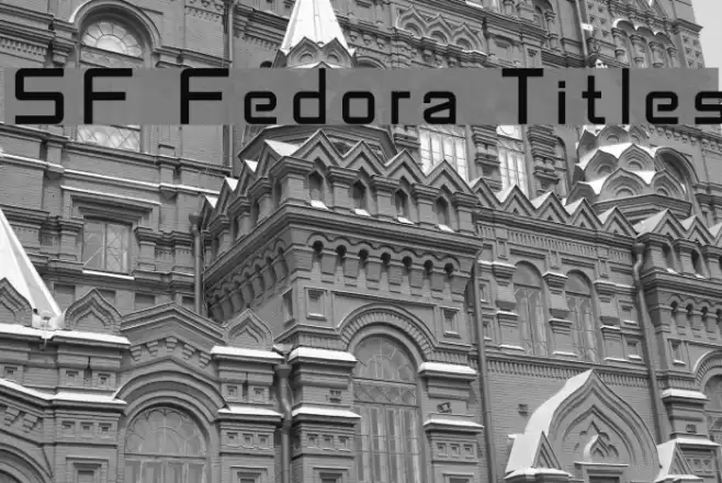 SF Fedora Titles Шрифта examples