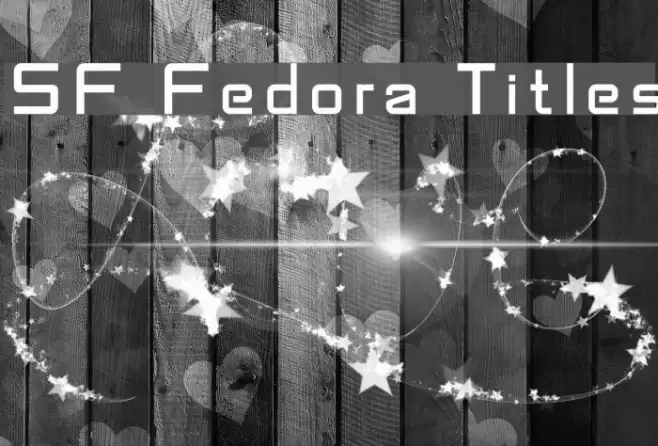 SF Fedora Titles Шрифта examples