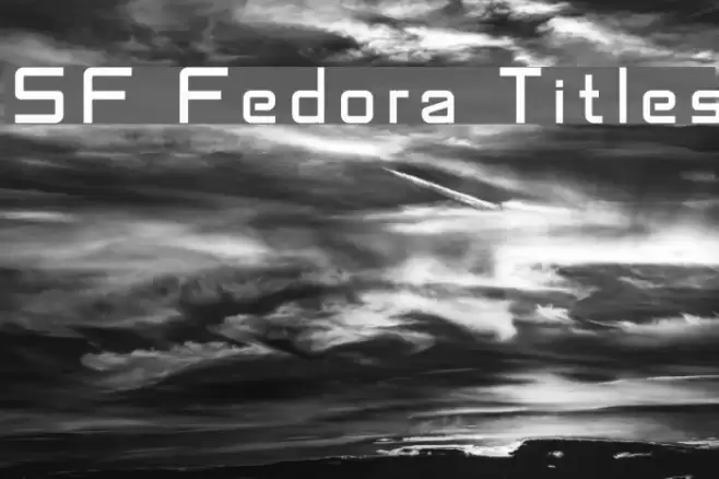 SF Fedora Titles Шрифта examples