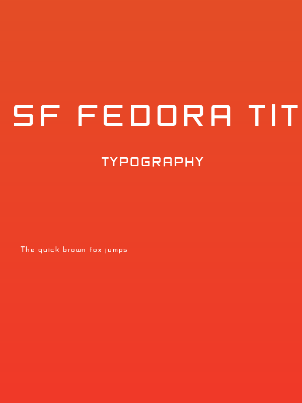 SF Fedora Titles Poster