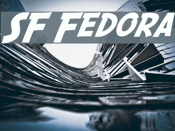 SF Fedora Шрифта examples