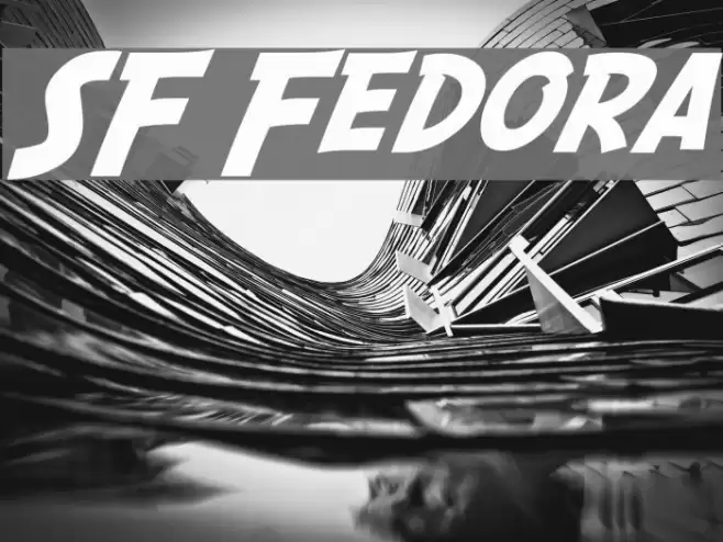 SF Fedora Шрифта examples