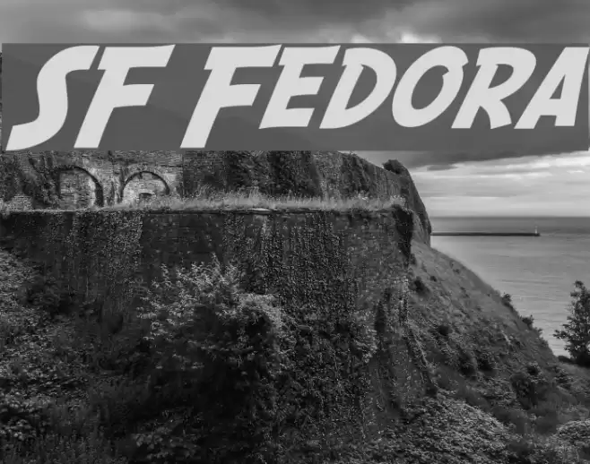 SF Fedora Шрифта examples