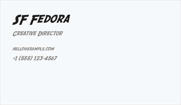 SF Fedora Business Card