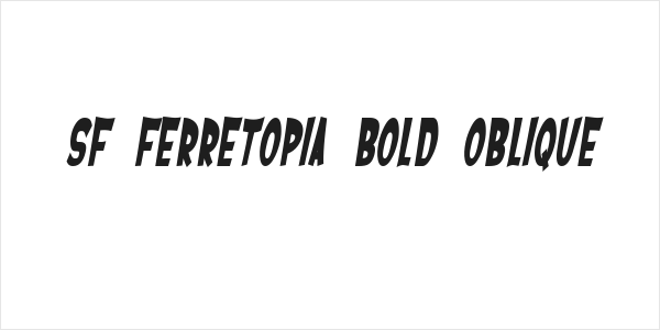 SF Ferretopia Bold Oblique Logo
