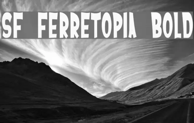 SF Ferretopia Bold Fonte examples