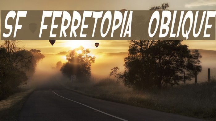 SF Ferretopia Oblique Font examples