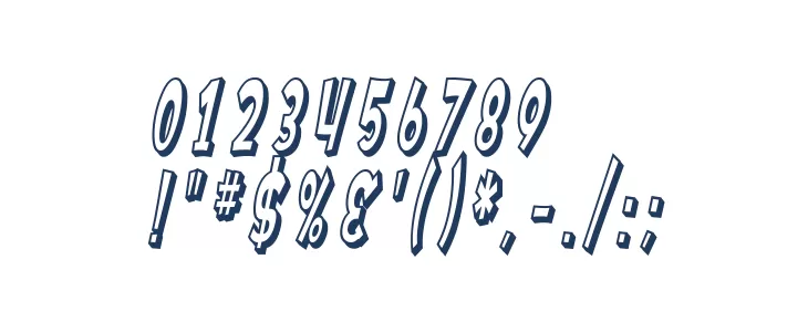 SF Ferretopia Shaded Oblique Font OTHER CHARS