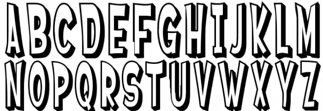SF Ferretopia Shaded フォント 大文字