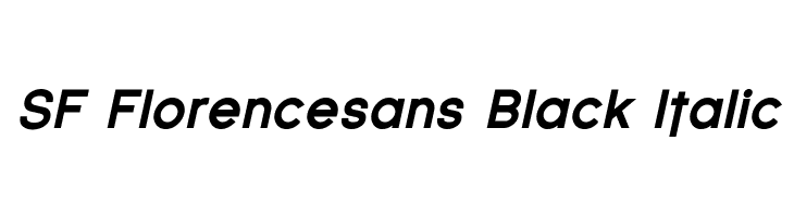 SF Florencesans Black Italic Font
