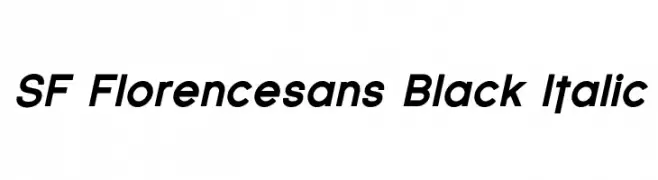 SF Florencesans Black Italic  नि: शुल्क फ़ॉन्ट्स डाउनलोड