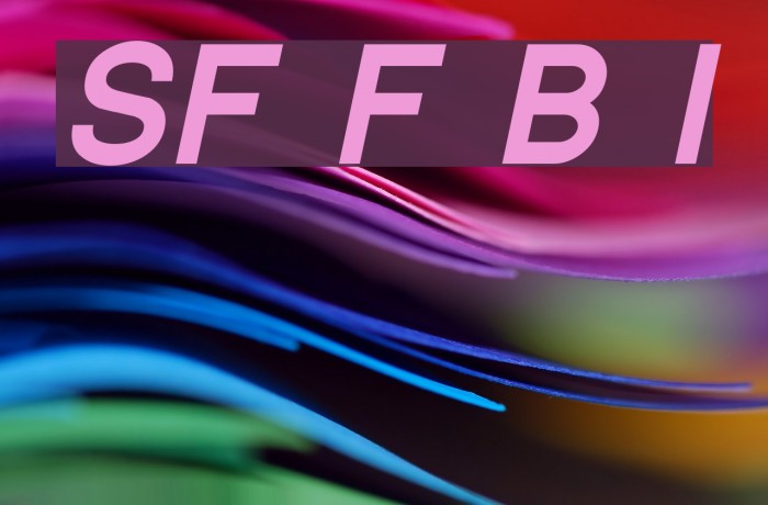 SF Florencesans Black Italic Font examples