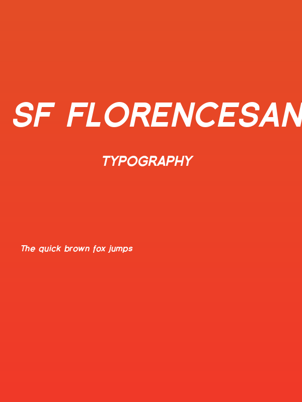SF Florencesans Black Italic Poster