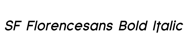 SF Florencesans Bold Italic Font
