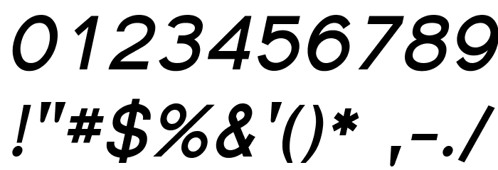 SF Florencesans Bold Italic Font OTHER CHARS