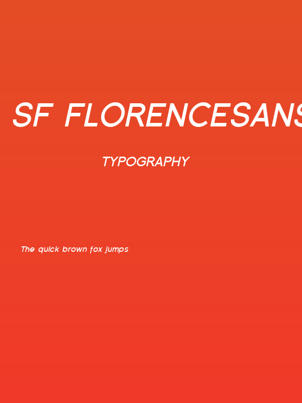 SF Florencesans Bold Italic Poster