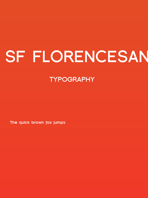SF Florencesans Bold Poster