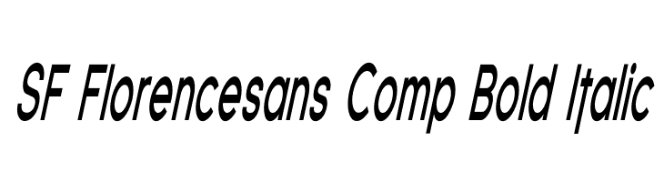 SF Florencesans Comp Bold Italic Font
