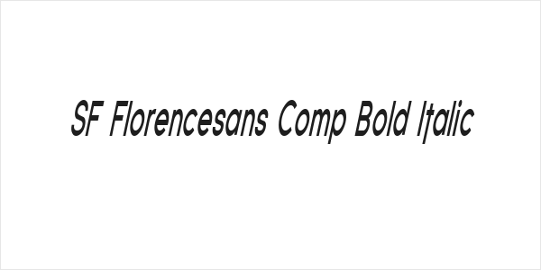 SF Florencesans Comp Bold Italic Logo