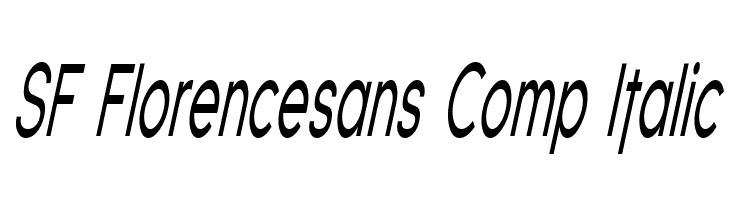 SF Florencesans Comp Italic Font