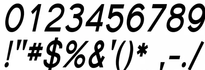 SF Florencesans Cond Bold Italic Font OTHER CHARS