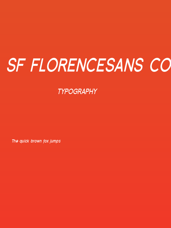 SF Florencesans Cond Bold Italic Poster