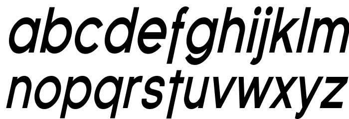 SF Florencesans Cond Bold Italic Font LOWERCASE